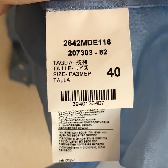 MSGM Camicia Shirt IN SKY button up top - Picture 9 of 10